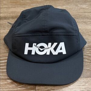 Hoka Black Cap with White Logo